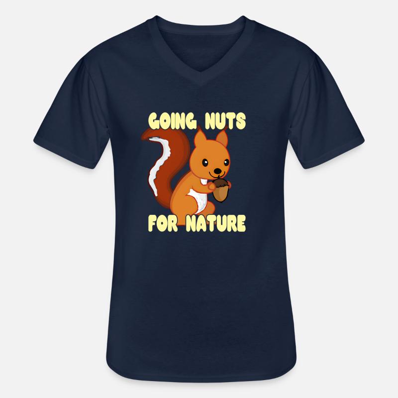 Going Nuts For Nature - Männer-T-Shirt mit V-Ausschnitt - Navy