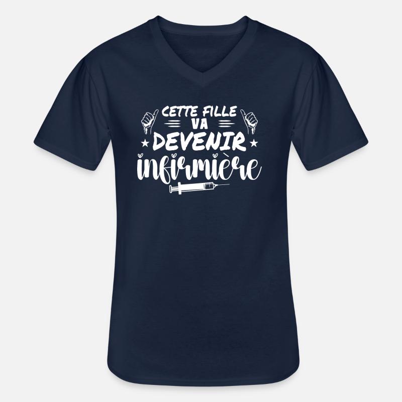 Dieses Mädchen wird Krankenschwester - Männer-T-Shirt mit V-Ausschnitt - Navy