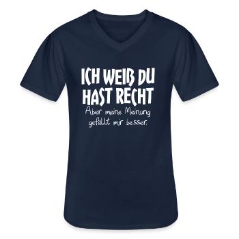 ICH WEIß du hast recht - Männer-T-Shirt mit V-Ausschnitt - Navy - Vorne - AI Model Male 178 dark (178cm)