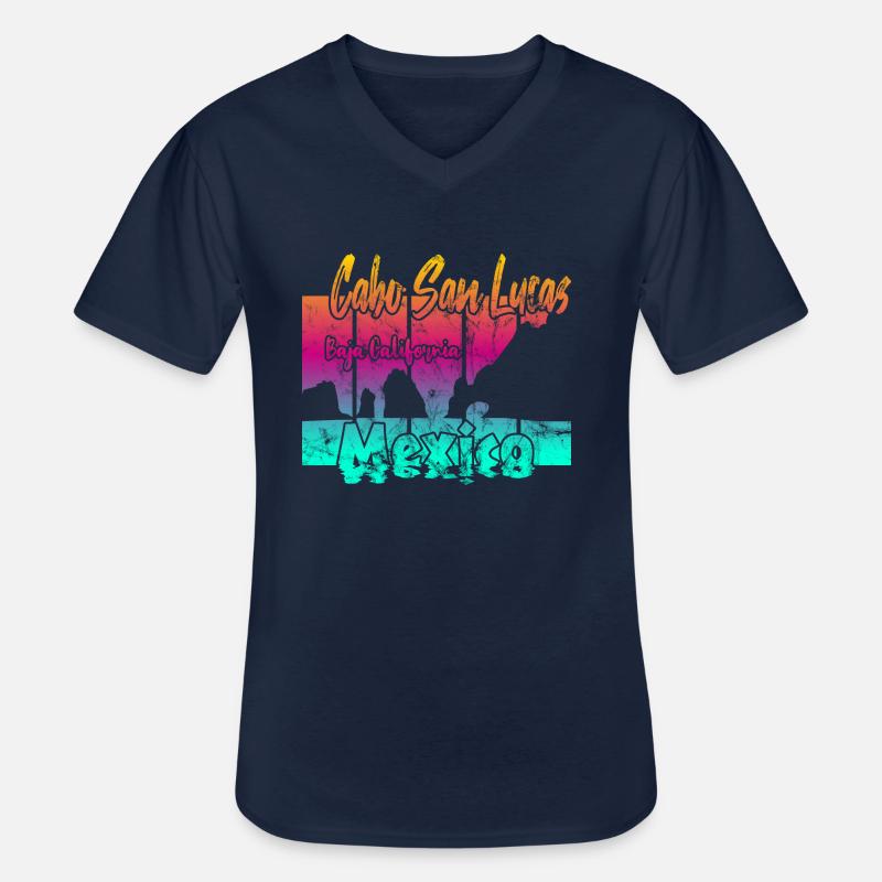 Cabo San Lucas Mexico - Männer-T-Shirt mit V-Ausschnitt - Navy