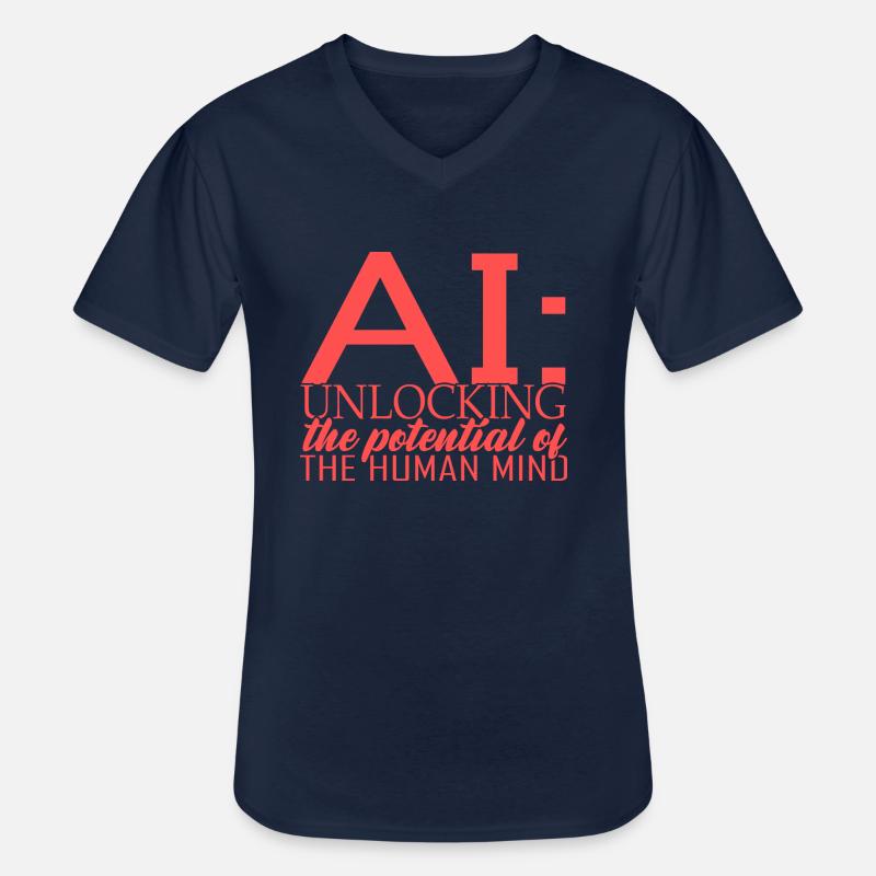 Künstliche Intelligenz Deep Learning - Männer-T-Shirt mit V-Ausschnitt - Navy