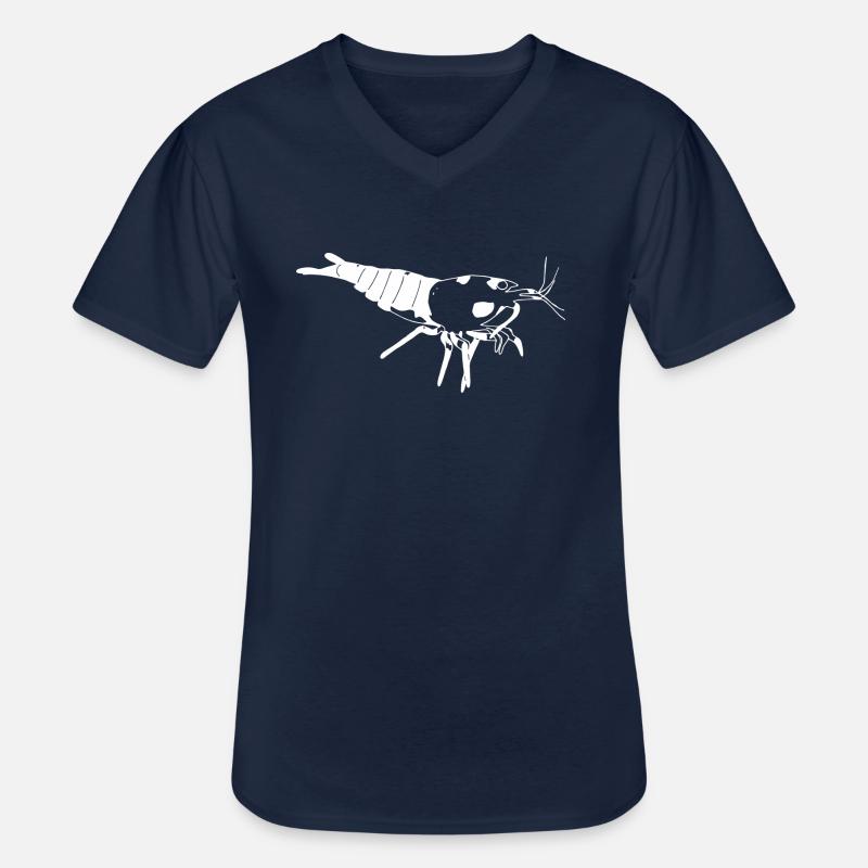 Garnele - Männer-T-Shirt mit V-Ausschnitt - Navy