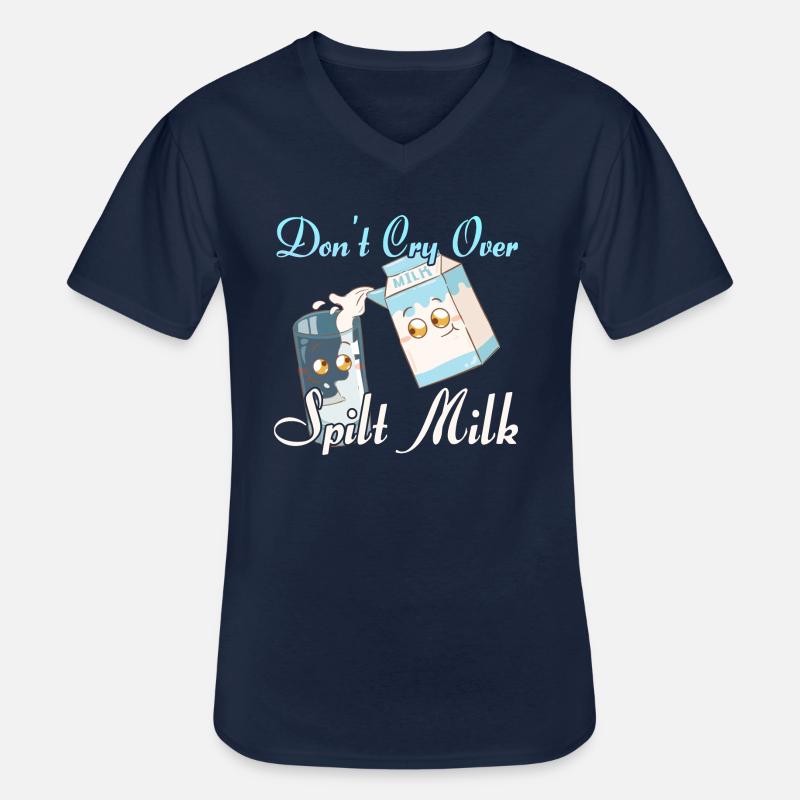 Milch Milchmann Milchtrinker - Männer-T-Shirt mit V-Ausschnitt - Navy