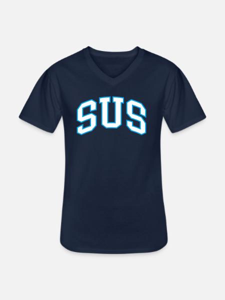 Sus - Men's V-Neck T-Shirt - navy