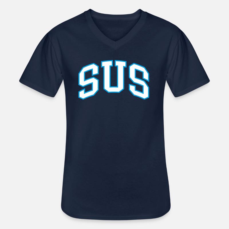 sus - Männer-T-Shirt mit V-Ausschnitt - Navy