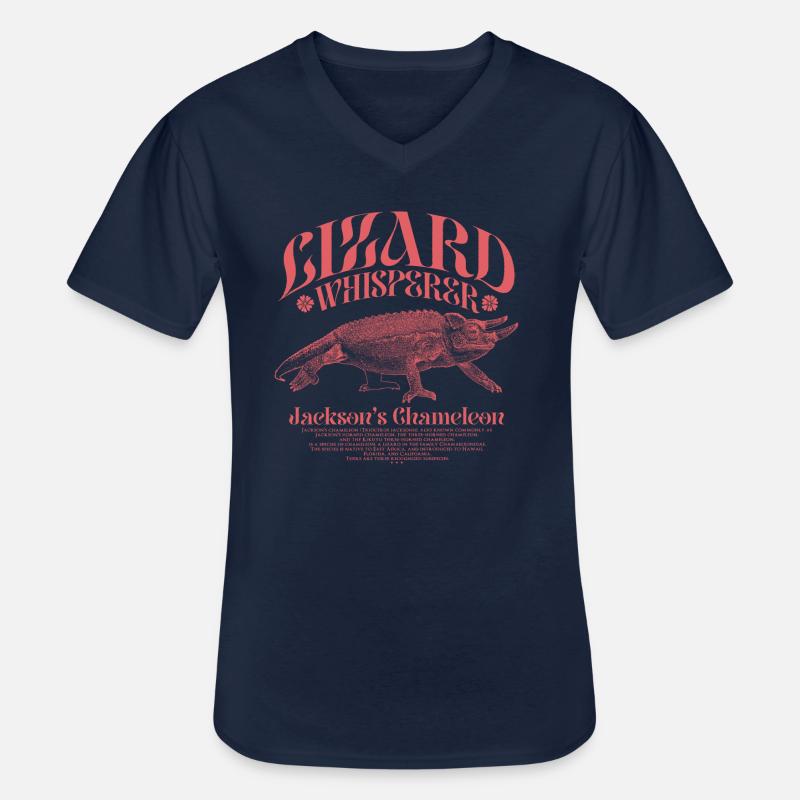 Jackson's Chamäleon Echsenflüsterer - Männer-T-Shirt mit V-Ausschnitt - Navy