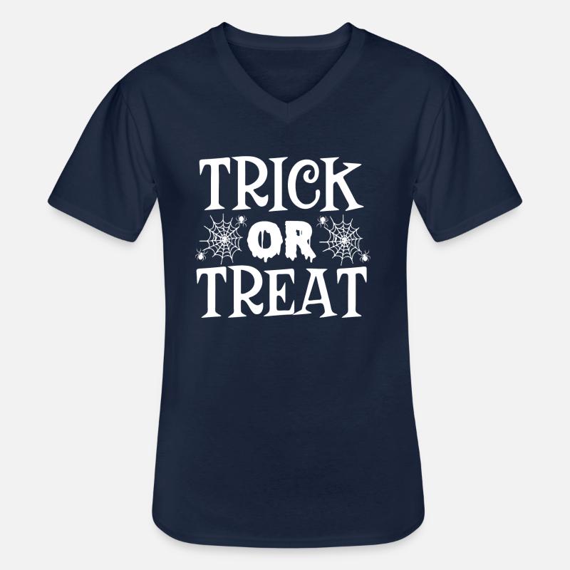 SÜßES ODER SAURES - Männer-T-Shirt mit V-Ausschnitt - Navy