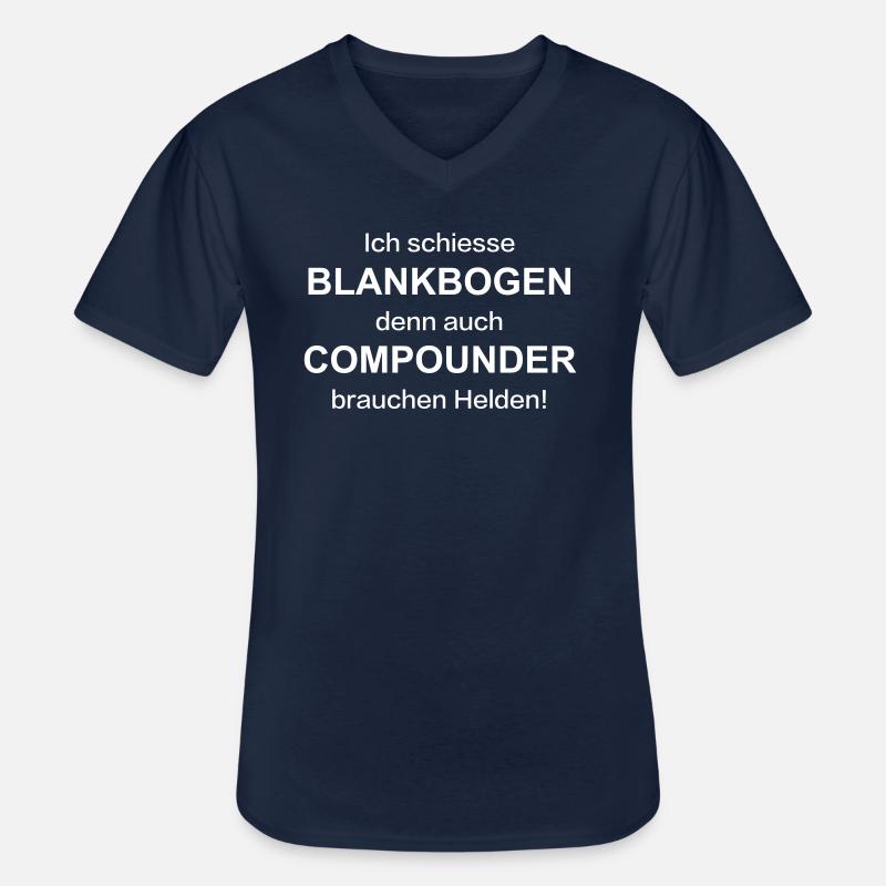 compoundhelden - Männer-T-Shirt mit V-Ausschnitt - Navy