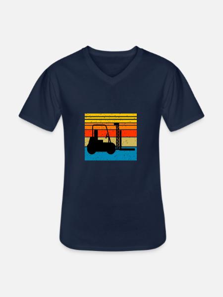 Staplerfahrer Gabelstaplerfahrer Stapler Hubwagen - Männer-T-Shirt mit V-Ausschnitt - Navy