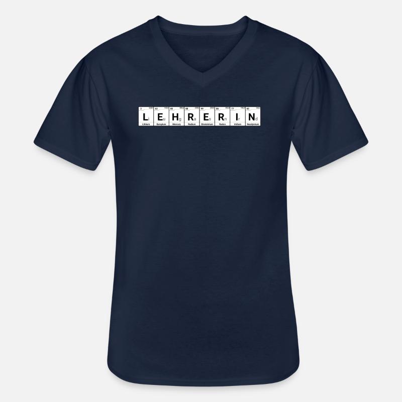 Teacher elements - Men's V-Neck T-Shirt - navy