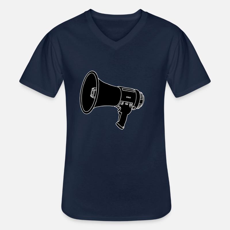 Megafon / Megaphon 2 - Männer-T-Shirt mit V-Ausschnitt - Navy