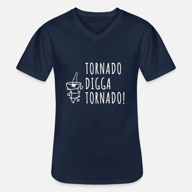 Tornado Digga Tornado - Männer-T-Shirt mit V-Ausschnitt - Navy