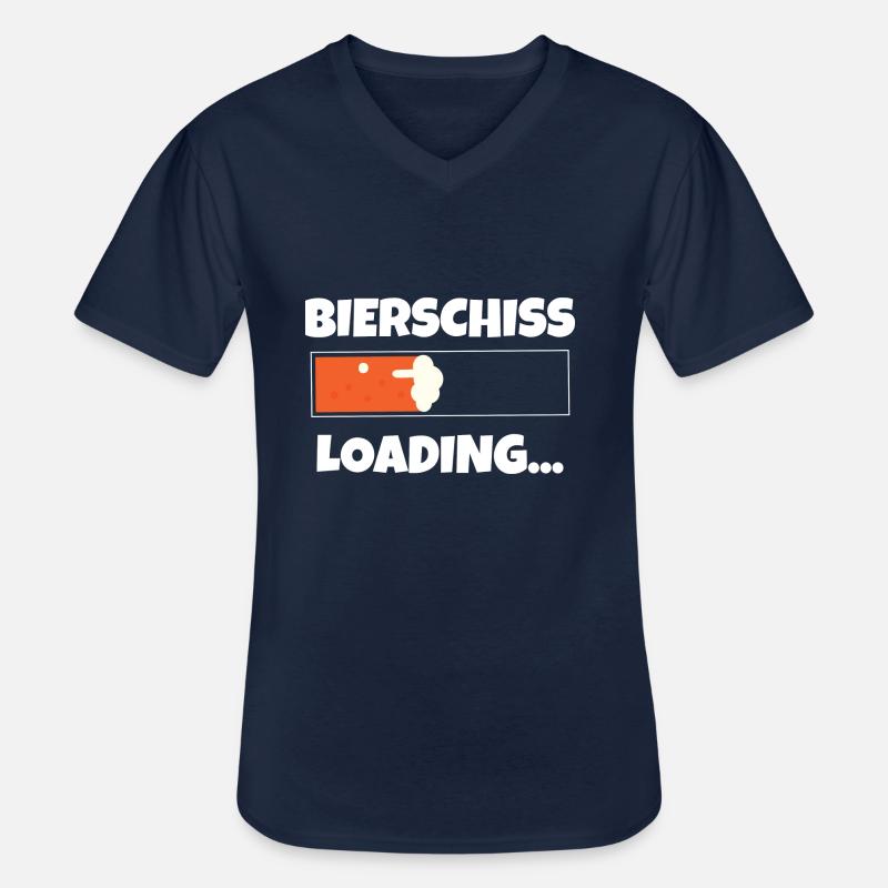 Bierschiss loading - Männer-T-Shirt mit V-Ausschnitt - Navy