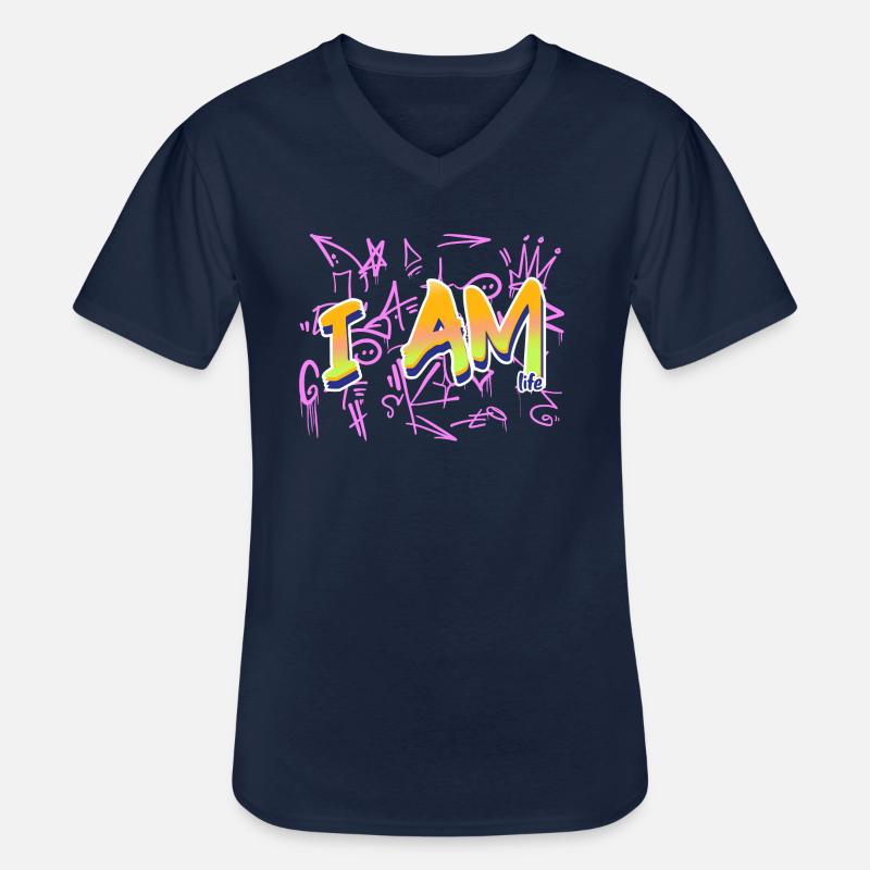 Ich bin die Lebensbotschaft - Männer-T-Shirt mit V-Ausschnitt - Navy