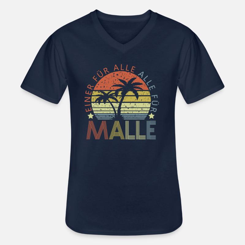 Mallorca - Männer-T-Shirt mit V-Ausschnitt - Navy