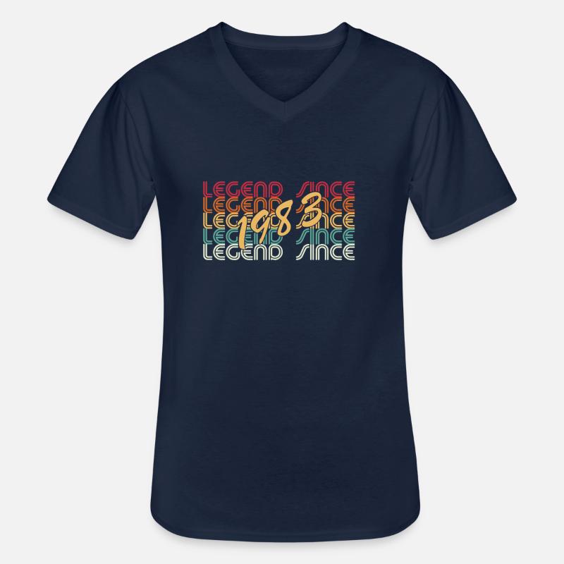 legend since 1983 - Männer-T-Shirt mit V-Ausschnitt - Navy