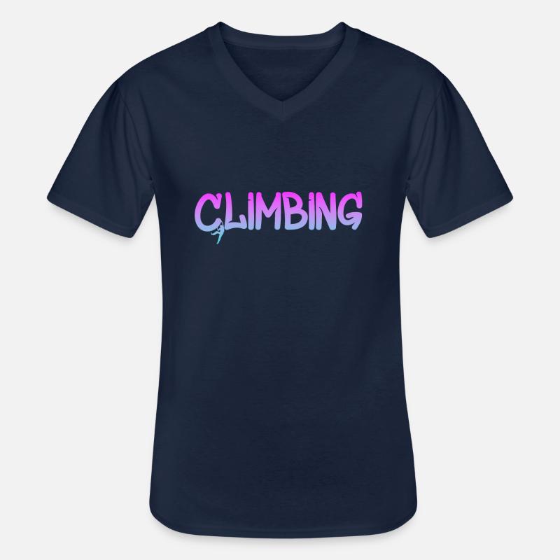 Climbing - Männer-T-Shirt mit V-Ausschnitt - Navy
