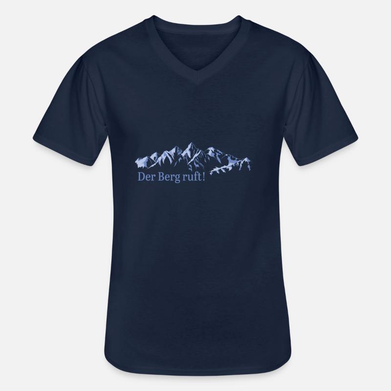 Der Berg ruft! - Männer-T-Shirt mit V-Ausschnitt - Navy