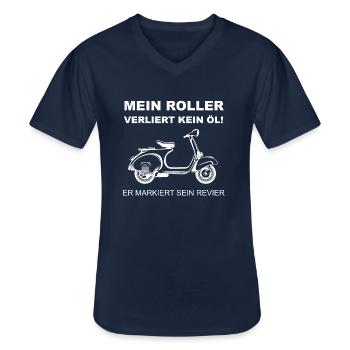 Roller Blechroller - Männer-T-Shirt mit V-Ausschnitt - Navy - Vorne - AI Model Male 178 dark (178cm)