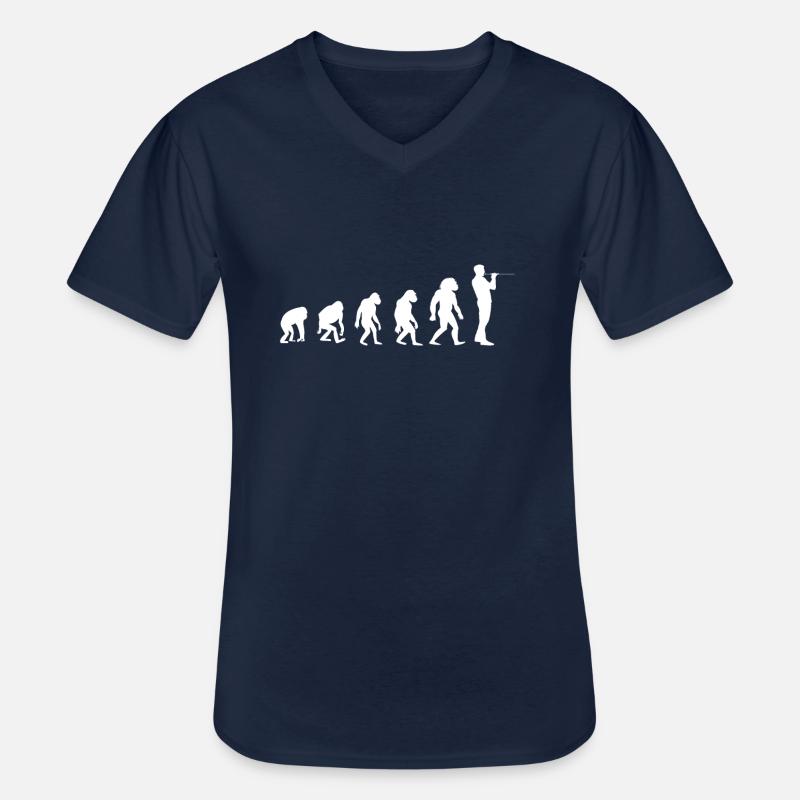 Blasrohrschießen Evolution Blasrohrsport Blasrohr - Männer-T-Shirt mit V-Ausschnitt - Navy