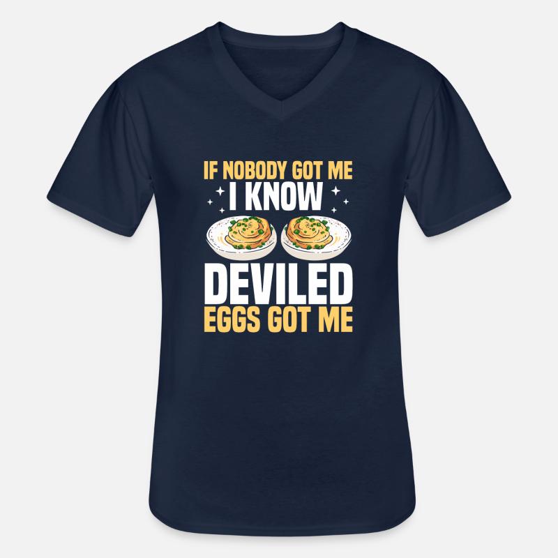 Gefüllte Eier - Männer-T-Shirt mit V-Ausschnitt - Navy