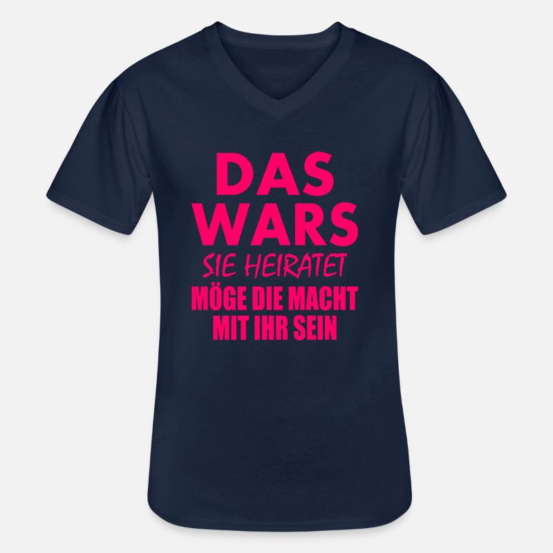 Das wars sie heiratet - Männer-T-Shirt mit V-Ausschnitt - Navy