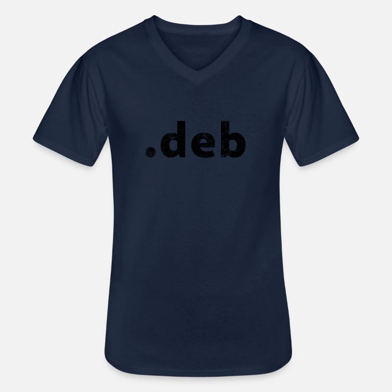 Debian Program Package - Men's V-Neck T-Shirt - navy