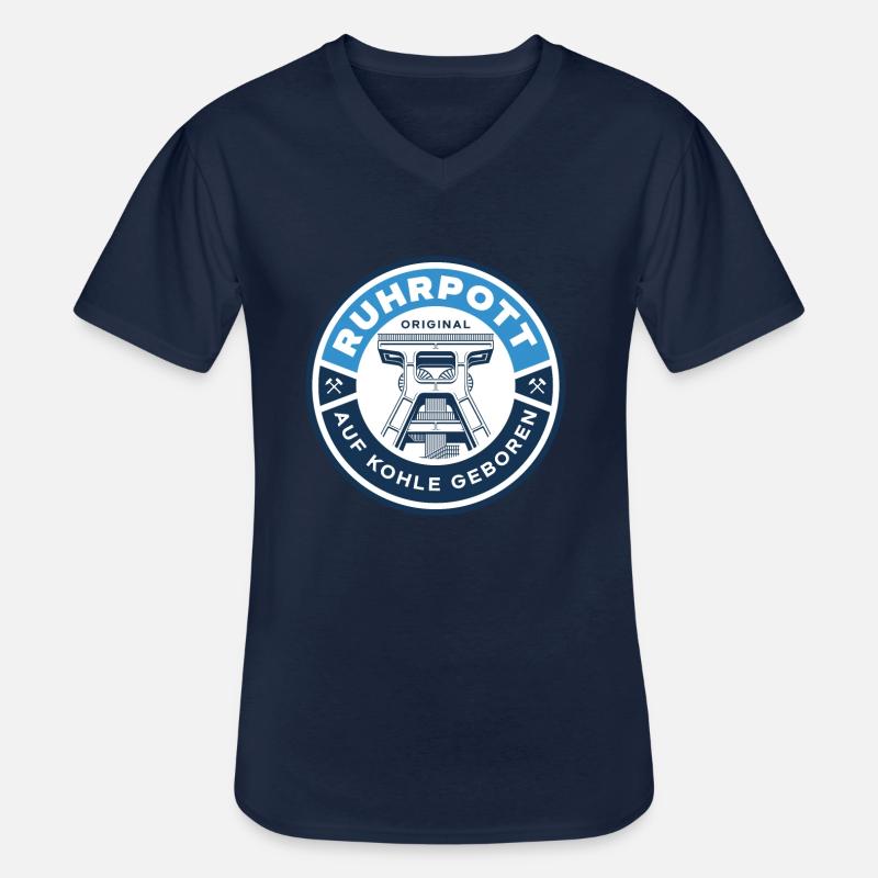 Ruhrpott Emblem - Männer-T-Shirt mit V-Ausschnitt - Navy
