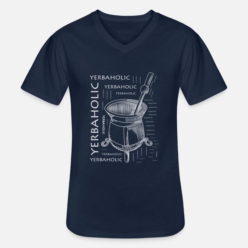 Yerba mate - Männer-T-Shirt mit V-Ausschnitt - Navy