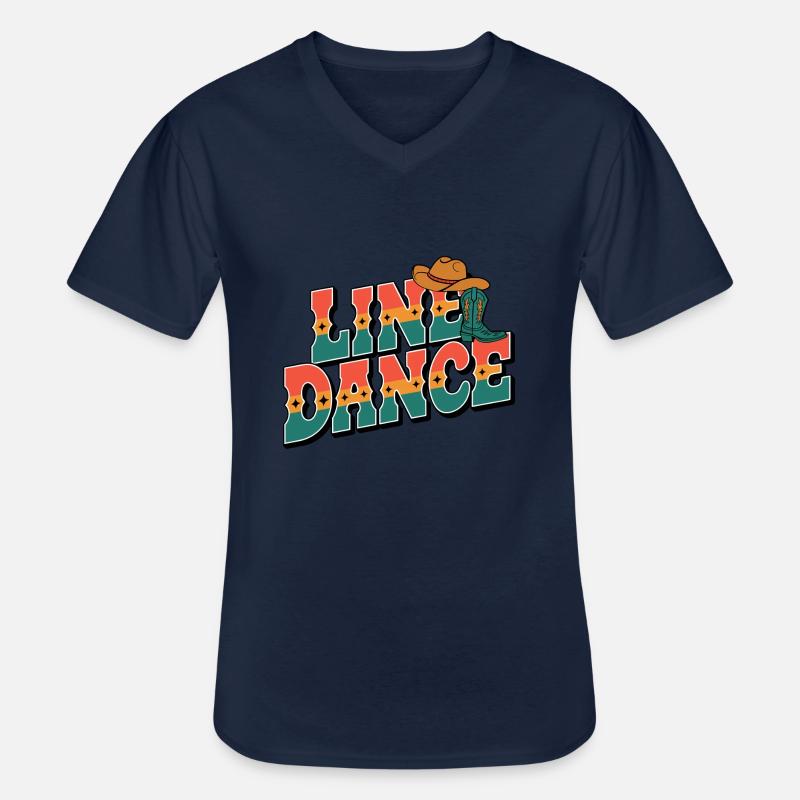 Line Dance Linedance mein Hobby - Männer-T-Shirt mit V-Ausschnitt - Navy
