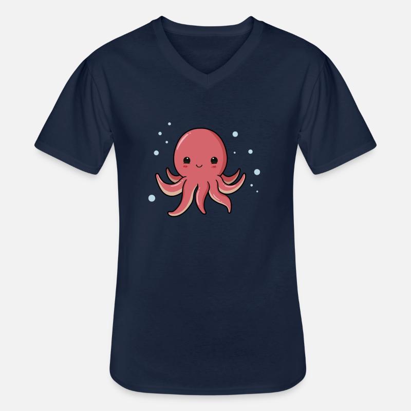 Carlos der Krake - Männer-T-Shirt mit V-Ausschnitt - Navy