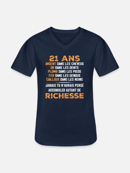 21st Birthday Gift Funny 21st Birthday Gift - Men's V-Neck T-Shirt - navy