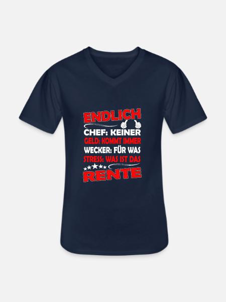 Endlich rente Pension - Männer-T-Shirt mit V-Ausschnitt - Navy