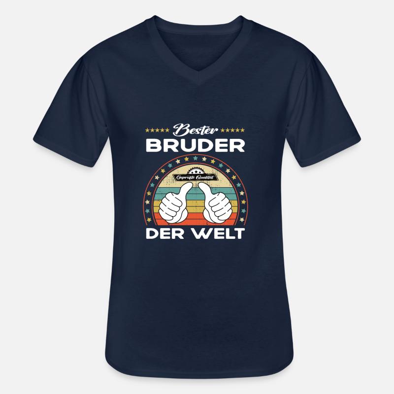 Bester bruder der Welt - Männer-T-Shirt mit V-Ausschnitt - Navy