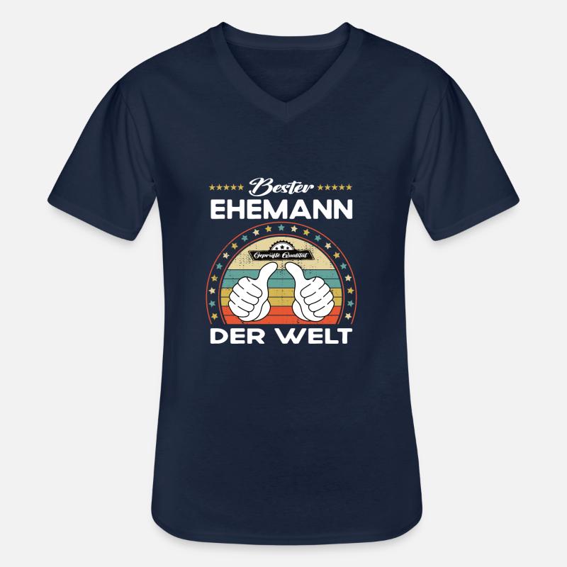 Bester ehemann der Welt - Männer-T-Shirt mit V-Ausschnitt - Navy