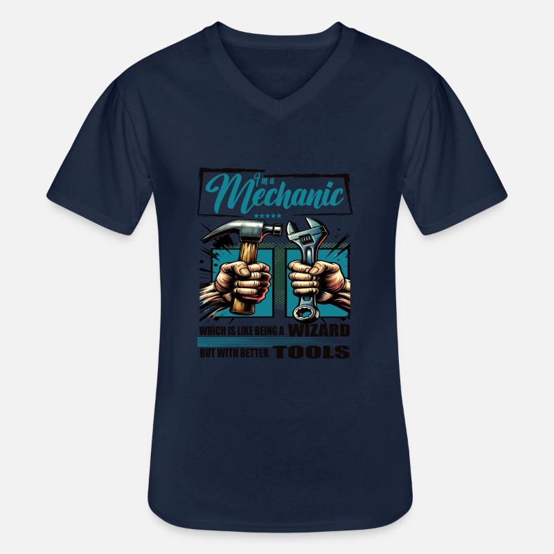 Mechanic Beruf Spruch Arbeiter - Männer-T-Shirt mit V-Ausschnitt - Navy