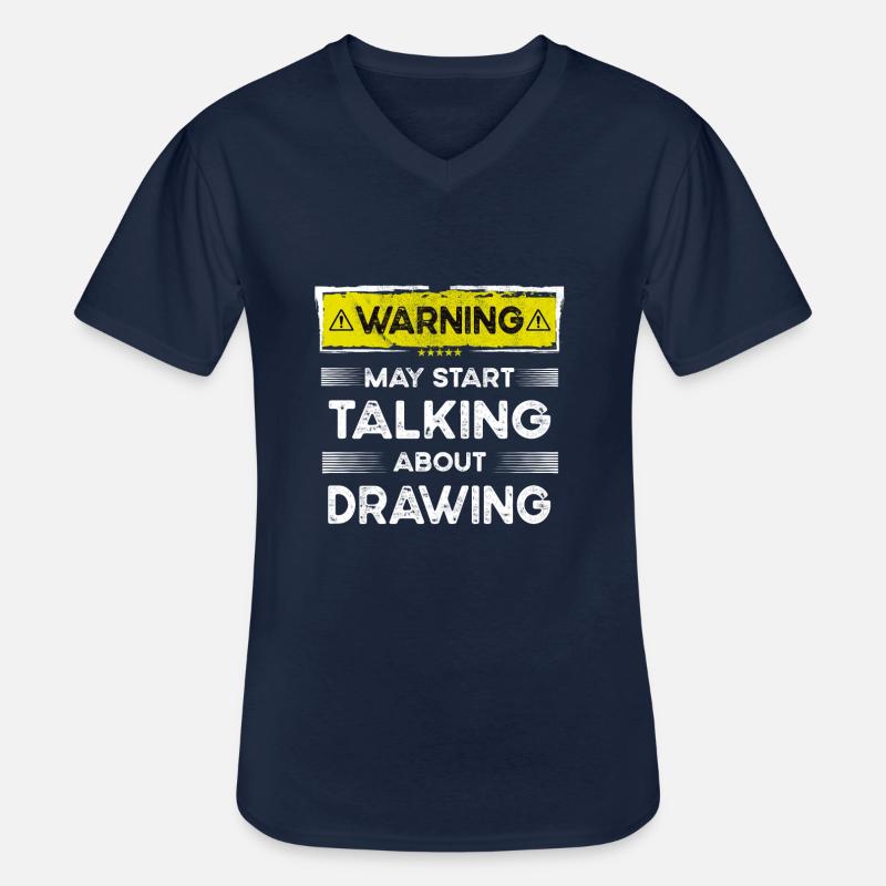 Talking about Drawing funny - Männer-T-Shirt mit V-Ausschnitt - Navy