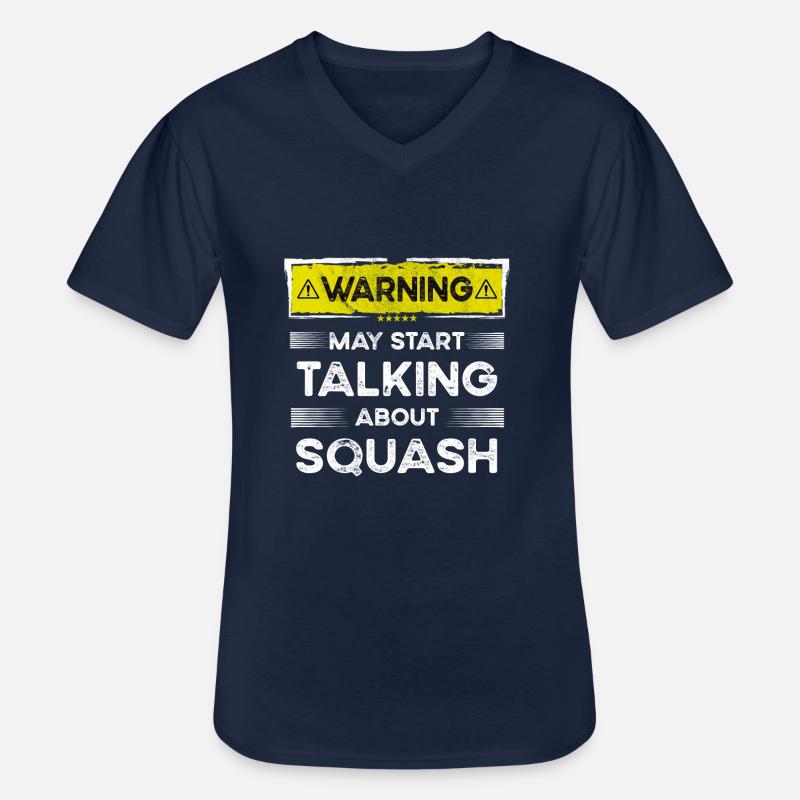 Talking about Squash funny - Männer-T-Shirt mit V-Ausschnitt - Navy