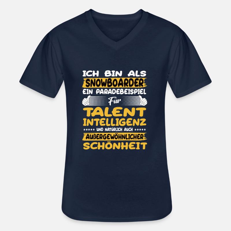 Snowboarder ein Paradebeispiel Snowboard - Männer-T-Shirt mit V-Ausschnitt - Navy