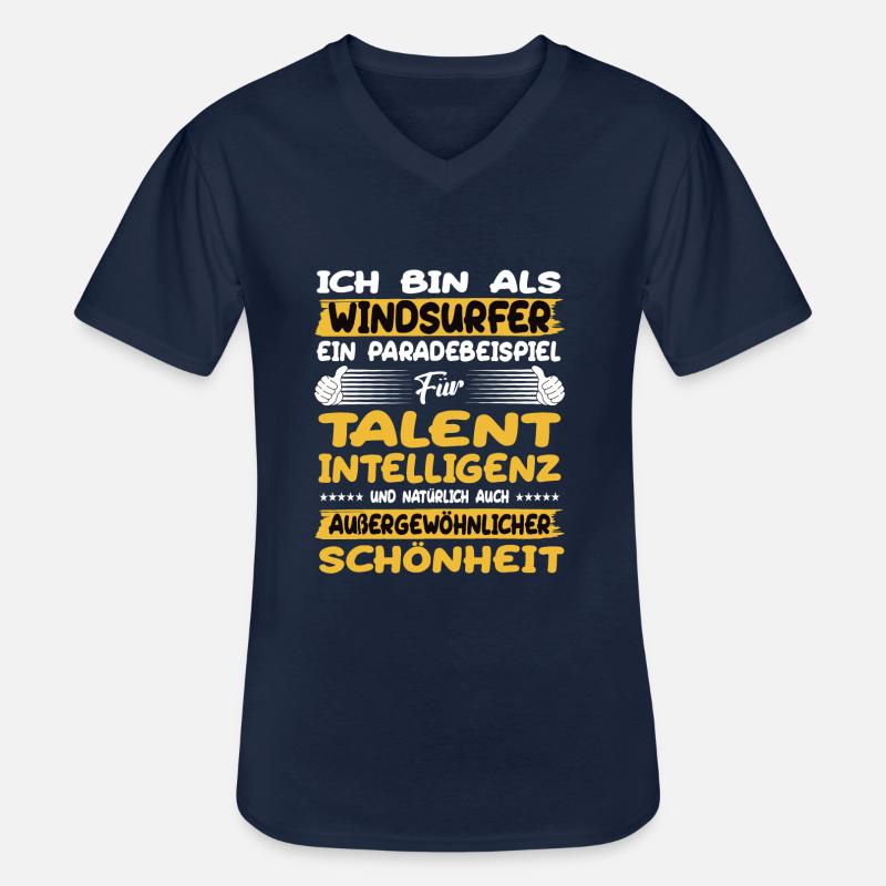 Windsurfer ein Paradebeispiel Windsurfen - Männer-T-Shirt mit V-Ausschnitt - Navy