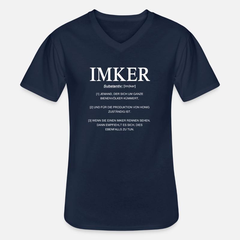 Imker Definition - Männer-T-Shirt mit V-Ausschnitt - Navy