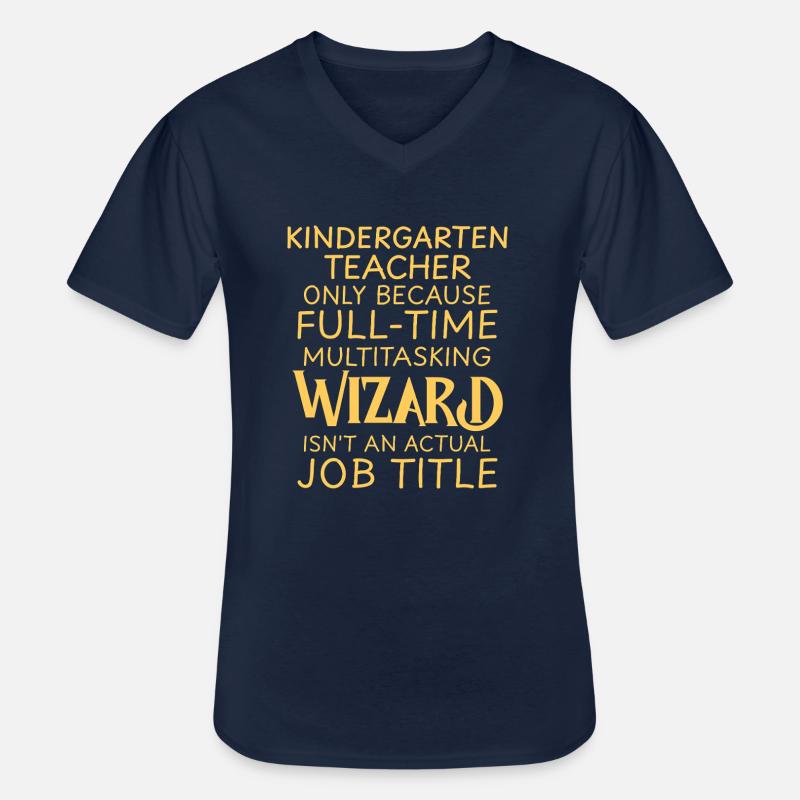 Kindergarten teacher Wizard - Männer-T-Shirt mit V-Ausschnitt - Navy