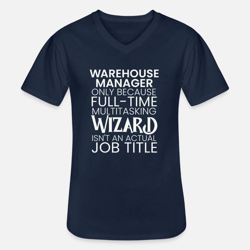 Warehouse Manager multitasking Wizard - Männer-T-Shirt mit V-Ausschnitt - Navy