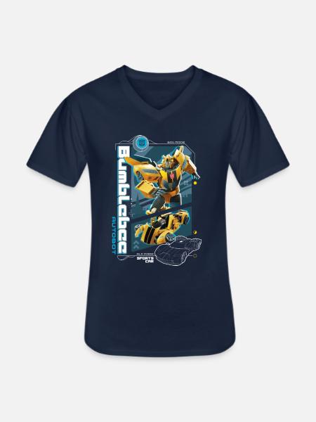 Transformers Earth Spark Autobot Bumblebee - Men's V-Neck T-Shirt - navy