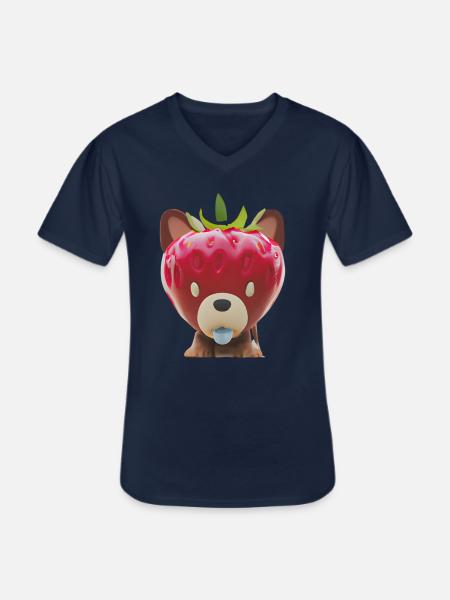 Chien fraise - T-shirt col V Homme - marine