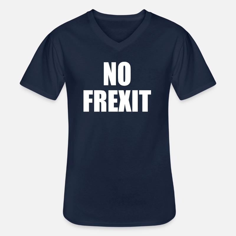Kein Frexit - Männer-T-Shirt mit V-Ausschnitt - Navy