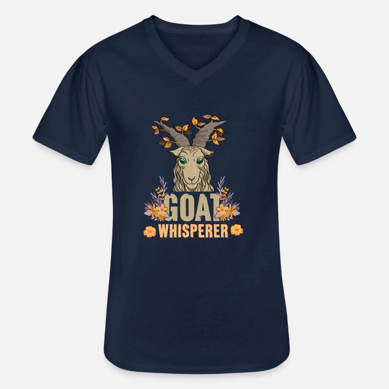 Goat Whisperer Funny Goat - Männer-T-Shirt mit V-Ausschnitt - Navy