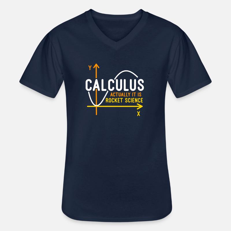 Calculus Is Rocket Science - Men's V-Neck T-Shirt - navy