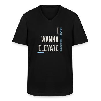 Ich möchte Erhöhen - Männer-T-Shirt mit V-Ausschnitt - Schwarz - Vorne - AI Model Male 178 dark (178cm)