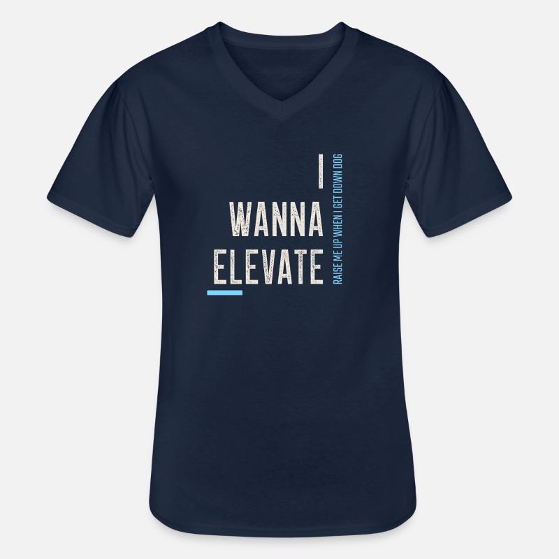 I Wanna Elevate - Men's V-Neck T-Shirt - navy